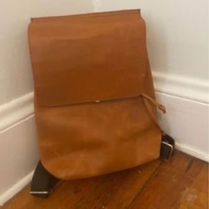 Leather backpack purse